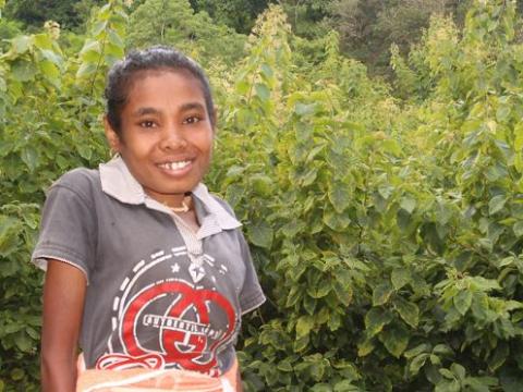 Adelina represents people with a disability in her village’s Disaster Management Committee.