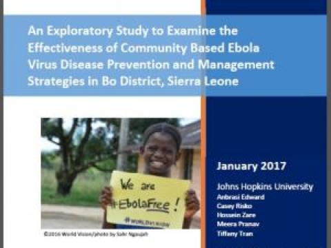 Community-based Ebola prevention and management study