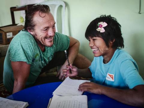 Jerome Flynn raises awareness work to end violence against children