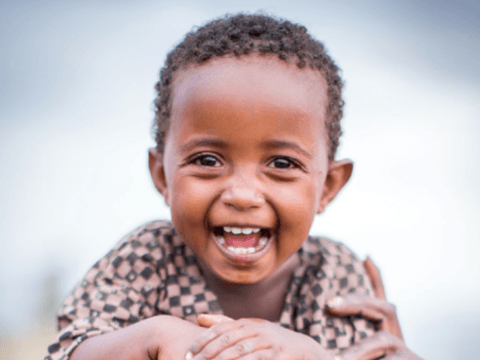 Young boy smiling