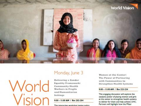 World Vision Schedule of Events and Women Deliver 2019
