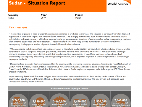 sudan march 2019 situation report