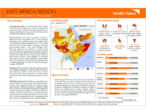 East Africa Children's Crisis - April 2019 Situation Report
