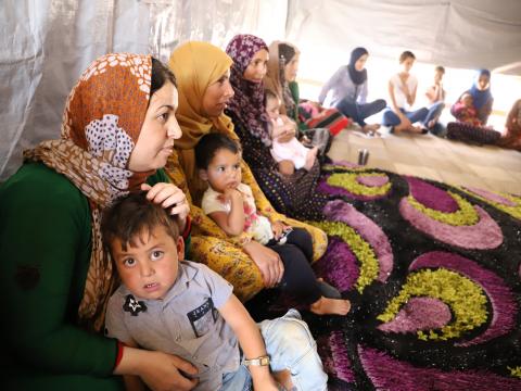 Syrian Refugees attending WORLD Vision parenting sessions