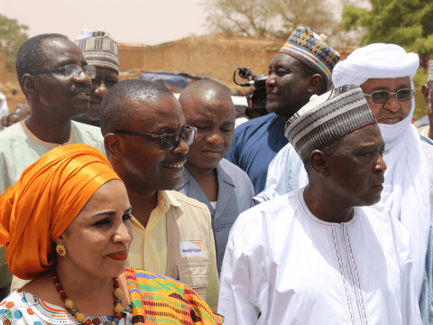 The First Lady, the National Director of World Vision and the Minister of Hydraulic