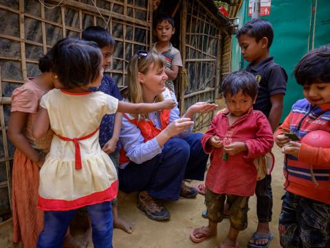 “Refugee children and their families are front and centre of everything we do. Let’s never forget this,” says Rachel Wolff, Response Director of World Vision’s humanitarian operations in Cox’s Bazar, Bangladesh.