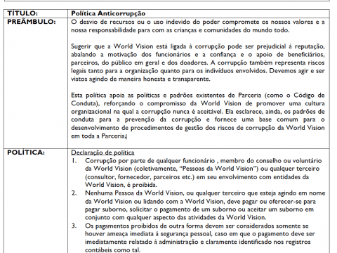 Anti Corruption Portugese