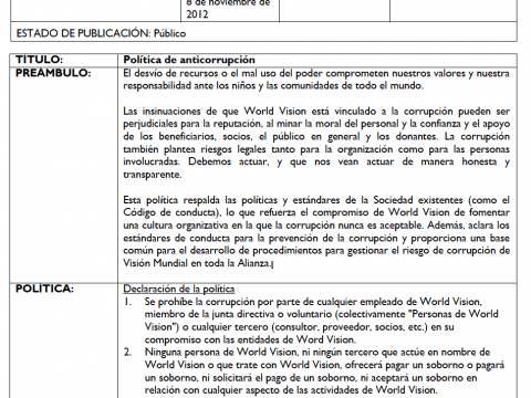 Anti Corruption Spanish