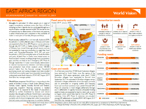 East Africa Region - August 2019 Situation Report