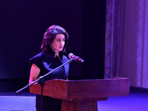 Anna Hakobyan attending 30th anniversary celebrations