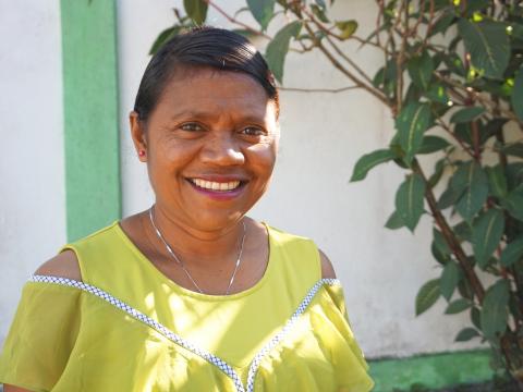 Alsina, the secretary of her village’s Citizen Voice and Action committee, is pleased that health services are improving. Photo: Seung Eun Lim/World Vision