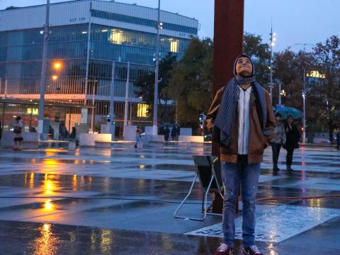 Carlos, a young leader from Brazil, visits Geneva for the 30th anniversary of the Convention on the Rights of the Child