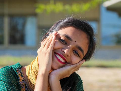 Dola from Bangladesh smiling