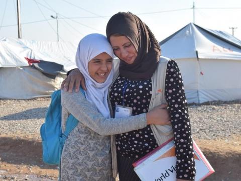 Zyada and her daughter Duaa while starting their day