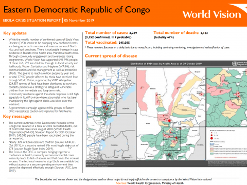 Ebola Crisis Response Situation Report Nov. 5 