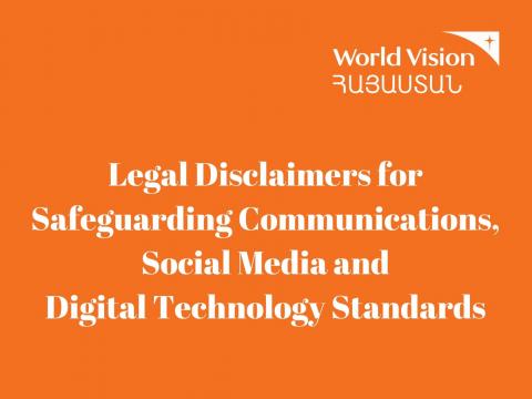 Legal Disclaimers for Safeguarding Communications, Social Media and Digital Technology Standards