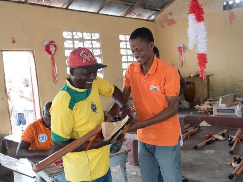 Distribution of tools to farmers