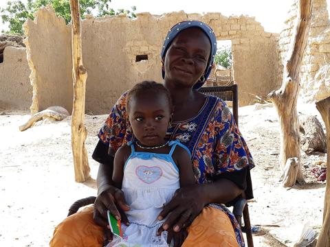 Two-year-old Habiba and her mother. World Vision's intervention saved her life.