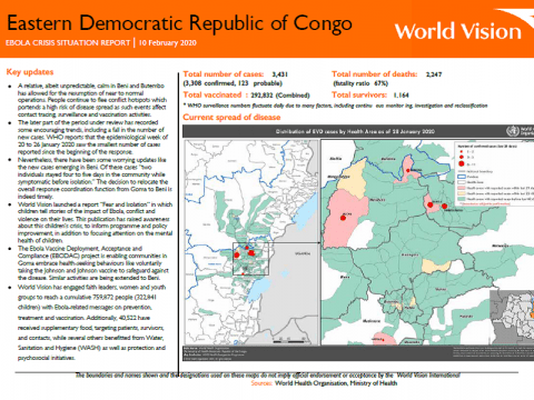 WV DRC Ebola Virus Disease Response Sitrep 16