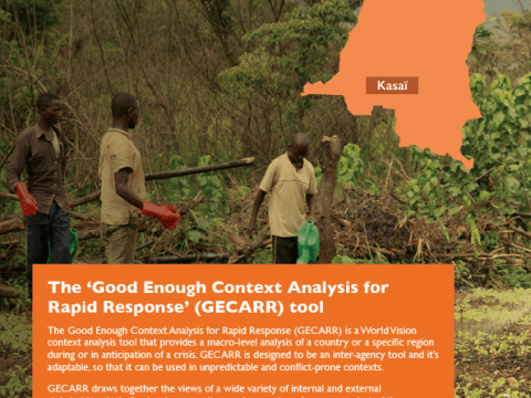 Use of GECARR in conflict contexts Case Study: Kasaï, the Democratic Republic of Congo