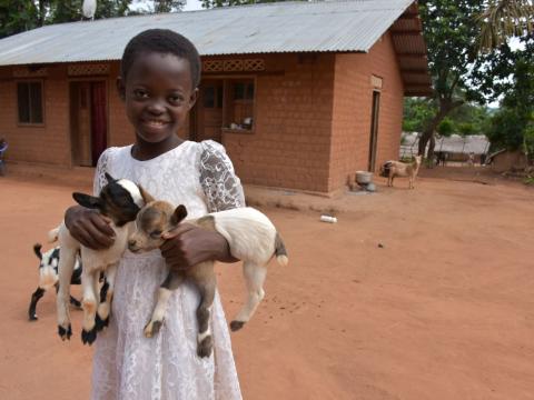 Donnel's photo with the goats