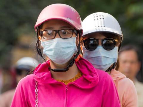 COVID-19-Masks on bike