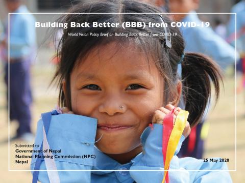 World Vision Policy Brief on Building Back Better cover