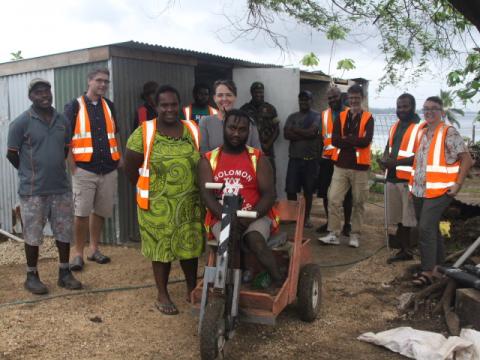 James with the delegation