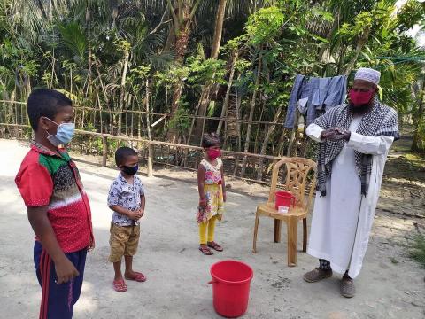 Channels of Hope, Iman teaches kids how to wash hands in bangladesh to protect themselves from COVID-19