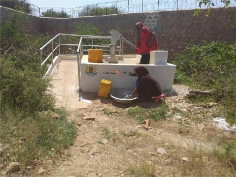 A shallow well in Baidoa