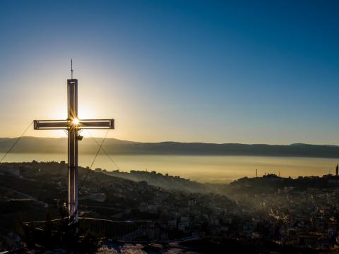 Cross on a hill