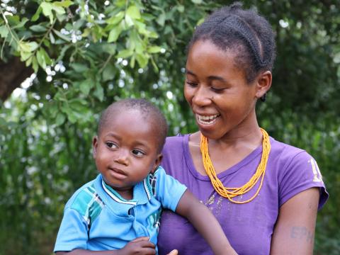 Paulino with his mum