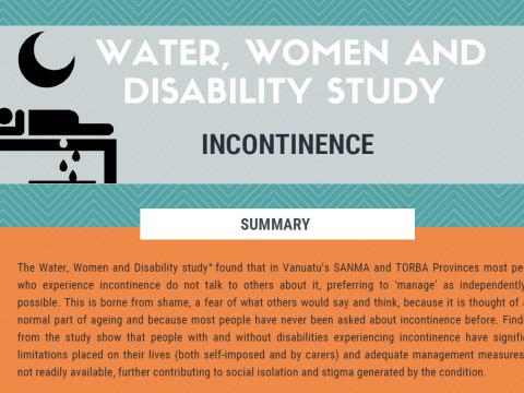 Water, women and disability study - incontinence 