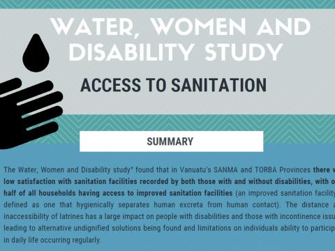 Water, women and disability study - access to sanitation