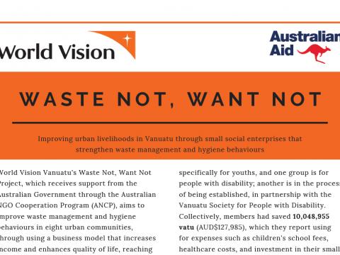 Waste Not Want Not Project Fact Sheet