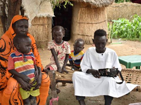 13-year-old Nouraldin and his family in Sudan's Blue Nile state, tune into the local radio station for news about COVID-19 so that they can prevent risk of infection. 