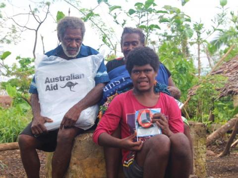 Jenny (front) with her parents