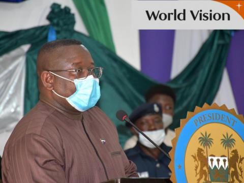 President lauds World Vision's contributions to health sector in Sierra Leone