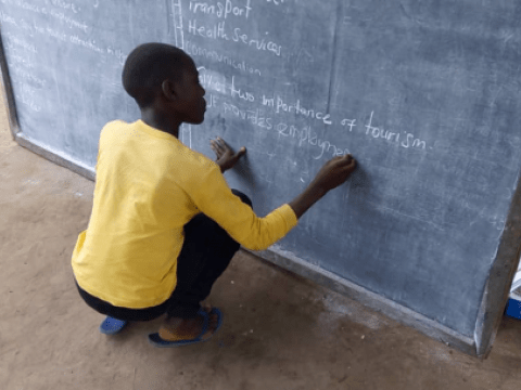 Kiranda Shamidu during some of her home learning classes