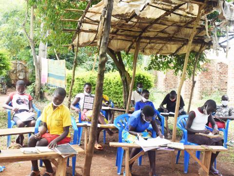 Busia Children learning from home