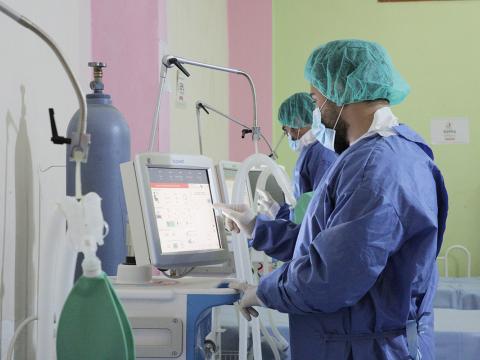 Doctor working in a hospital in Syria