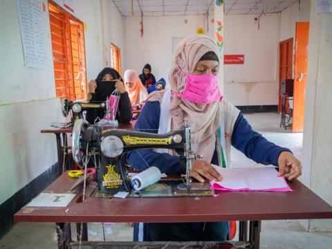 Coping with the COVID-19 pandemic is an unprecedented challenge for Minara, a 35-year-old single Rohingya mother, who came to Bangladesh in July 2017 with her five children just before violence erupted in Myanmar. 