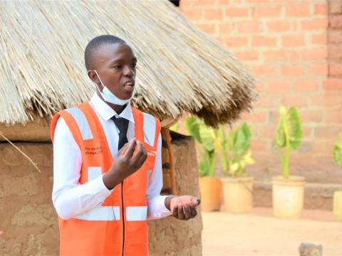 Kampamba, 16, is raising awareness of COVID-19 in his community in Zambia and stopping violence against children