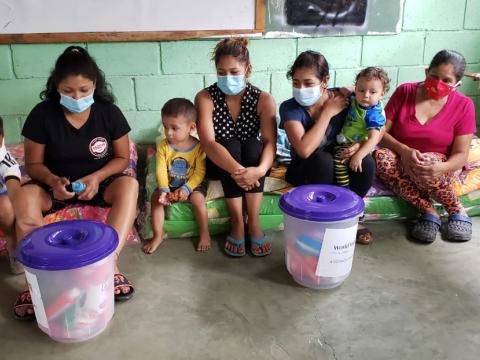 Francisca and her family were forced to evacuate when Hurricane Eta hit Honduras