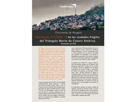 Abordando el COVID-19 en las ciudades frágiles del Triángulo Norte de Centro América