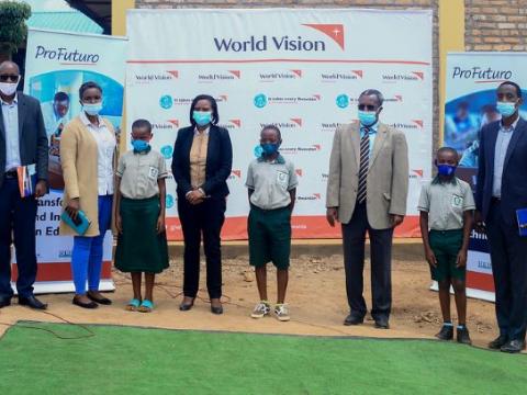 World Vision Rwanda P & C Director,Ag IPD, Director of ICT from REB and other guests