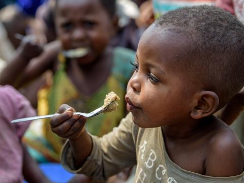 Child eating food