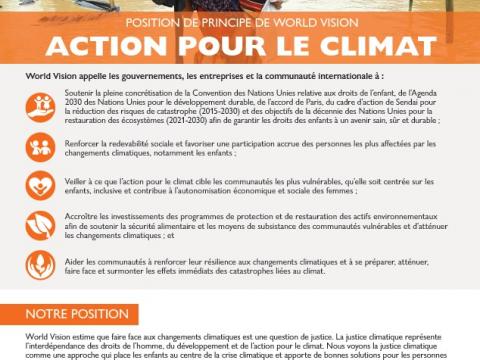 Climate action 2-pager-French