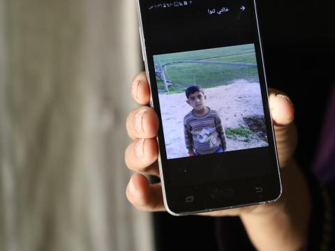 Majed, syrian refugee child in Lebanon who drowned is remembered on his mother's phone