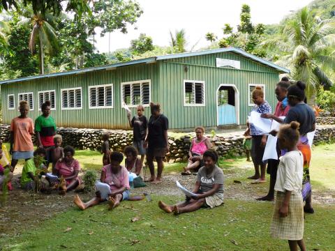 Members of one of the five communities in Weather Coast of Guadalcanal who will benefit from project